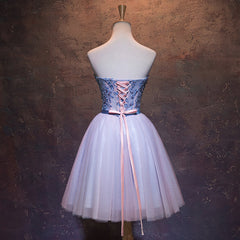 Party Dress Brands, Cute Pink and Blue Homecoming Dress, Tulle Short Prom Dress