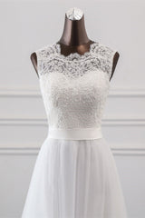 Wedding Dress Prices, Elegant Long A-line Jewel Tulle Appliques Lace Wedding Dress