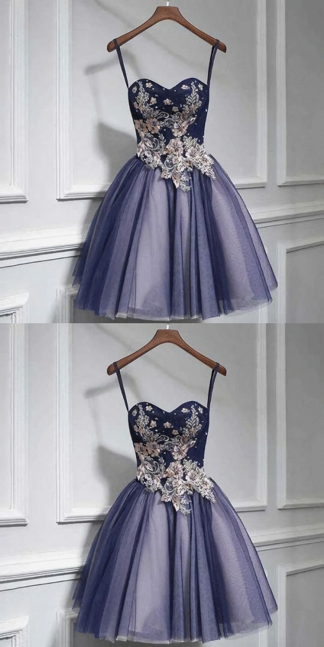 Formal Dress Elegant Classy, Cute tulle lace sweetheart neck short Prom Dresses