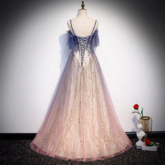 Prom Dresses Spring, Gradient Pink Sweetheart Floor Length Party Dresses, A-line Gradient Long Prom Dresses