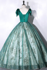 Bridesmaid Dresses Emerald Green, Green Satin Tulle Long Prom Dress, Elegant A-Line Formal Dress