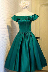 Homecomming Dresses Lace, Cute Satin Short Prom Dress, Green A-Line Homecoming Dress