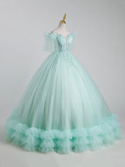 Bridesmaid Dresses Different Style, Beautiful Tulle Sequins Long Ball Gown, A-Line Tulle Sweet 16 Dress