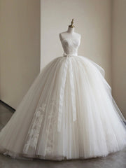 Quinceanera Dress, Light Champagne Ball Gown Tulle Sweetheart Long Prom Dress, Beautiful Formal Dress Sweet 16 Dress