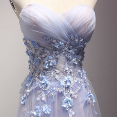 Prom Dresses Princesses, Light Blue and Pink Charming Sweetheart Lace Party Dress , Formal Dress , Formal Gowns