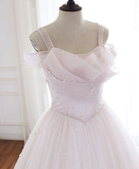 Prom Dress On Sale, Light Pink Tulle Long Prom Dress Pink Tulle Formal Graduation Dresses