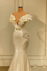 Party Dress Code Idea, Long Mermaid Sweetheart Satin Prom Dress