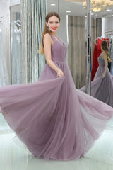 Semi Formal, Long Tulle Sweetheart Lavender Sleeveless Lavender Prom Dresses