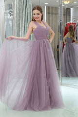 Long Black Dress, Long Tulle Sweetheart Lavender Sleeveless Lavender Prom Dresses