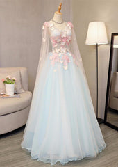 Best Prom Dress, Lovely Light Blue A-line Floor Length Formal Dress, Sweet 16 Gowns