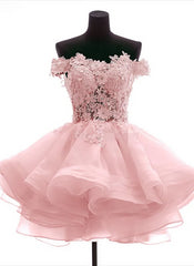 Prom Dress Sale, Lovely Off Shoulder Organza and Lace Sweetheart Prom Dress, Homecoming Dresses