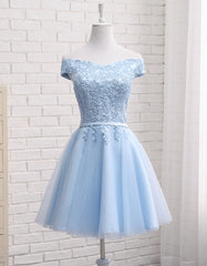 Debutant Dress, Lovely Off Shoulder Short Party Dress, Cute Homecoming Dress