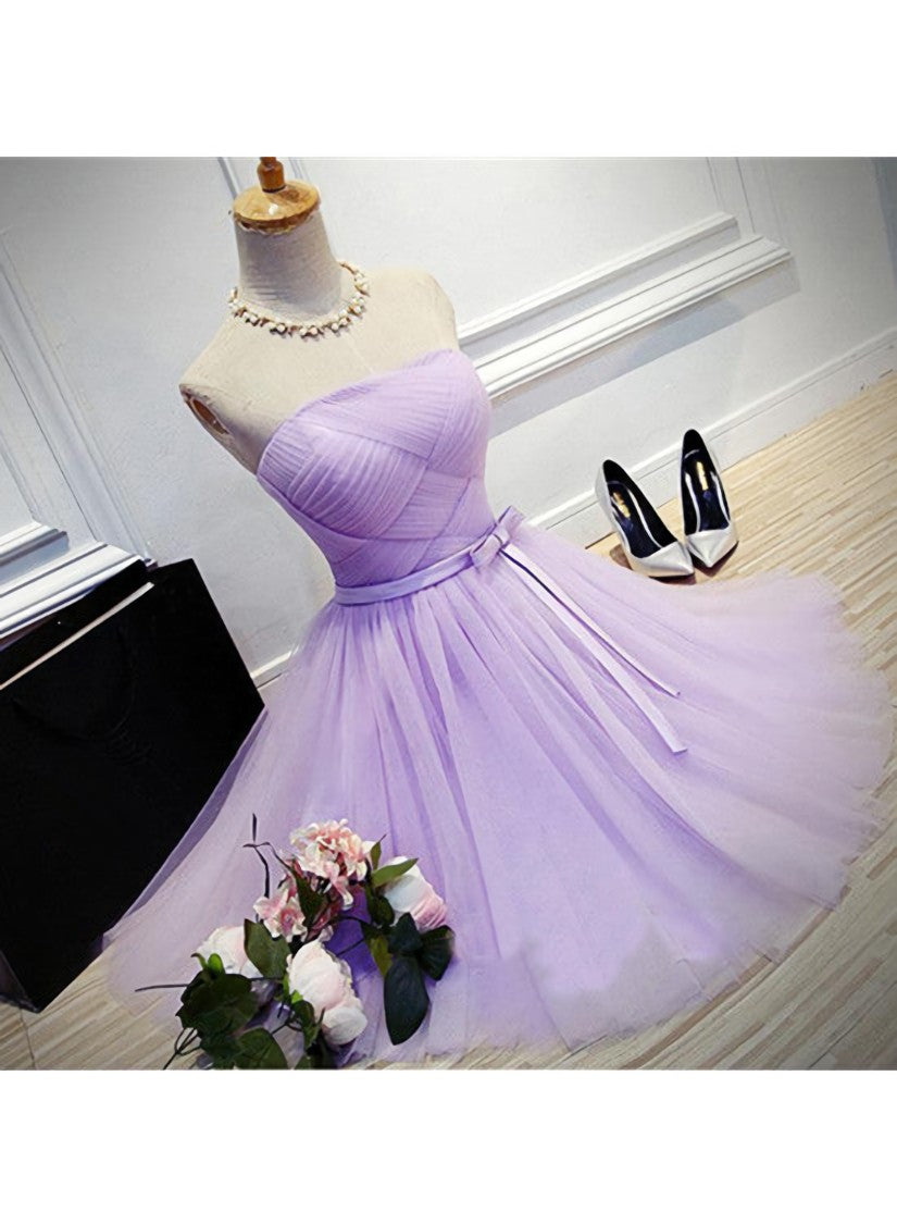Party Dress Express, Lovely Tulle Short Homecoming Dress, Scoop Simple Cute Prom Dress Grduation Dress