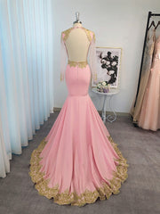 Bridesmaid Dresses Sales, Mermaid V-neck Long Sleeves Appliques Lace Sweep Train Charmeuse Dress