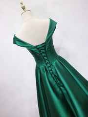 Formal Dresses For Weddings Guest, Off the Shoulder Green Long Prom Dress, Off Shoulder Long Green Formal Evening Dresses