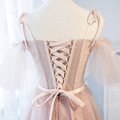 Ethereal Dress, Off the Shoulder Short Pink Prom Dress, Short Pink Formal Graduation Bridesmaid Dresses