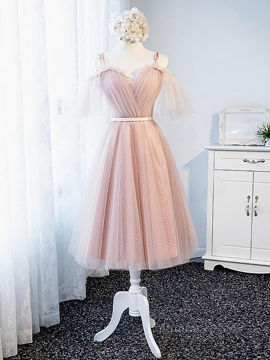 Party Dress Codes, Off the Shoulder Short Pink Prom Dress with Corset Back, Short Pink Formal Graduation Bridesmaid Dresses