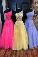 Bridesmaid Dresses Convertible, One Shoulder Lace Long Prom Dress, Lace Formal Evening Dress