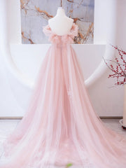 Party Dresses Online Shop, Pink Long prom dress, Pink A line Formal Graduation Dresses