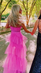 Formal Dress Classy, Pink prom dress Evening Gown Long Prom Dresses