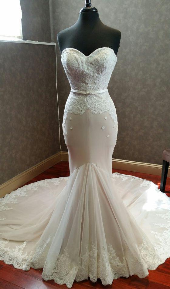 Wedding Dress Style, Mermaid Sweetheart Lace Long Train 2024 Wedding Dresses