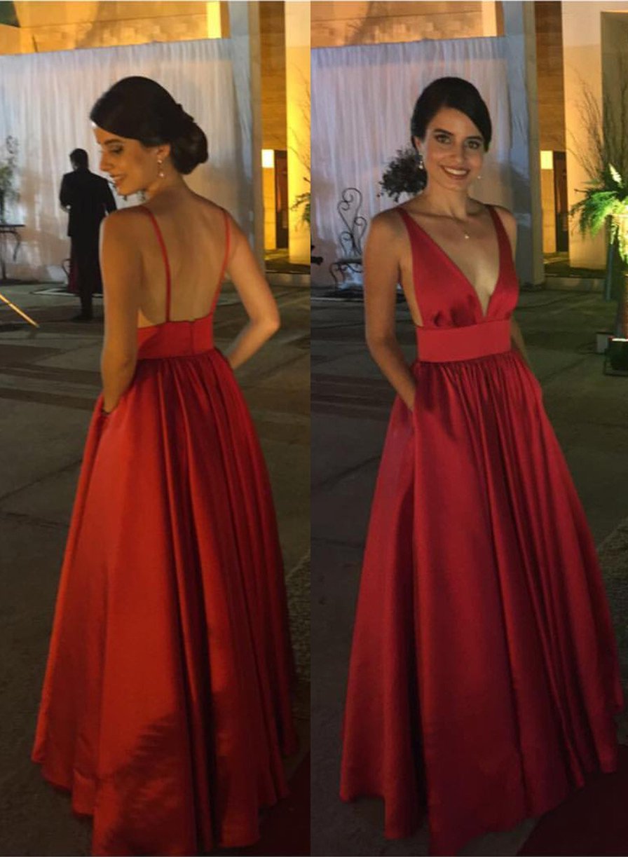 Bridesmaids Dresses Styles, Charming A-Line/Princess Red Sweetheart Satin 2024 Prom Dresses