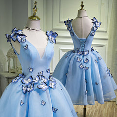 Bridesmaids Dress Beach, Homecoming Dresses, Blue Homecoming Dresses, Sweet 16 Dress, Sexy Homecoming Dress, Cute Cocktail Dress