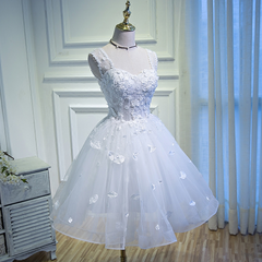 Bridesmaid Dresses Uk, Beautiful Homecoming Dresses, Sweet 16 Dress, White Homecoming Dress, Cute Cocktail Dress