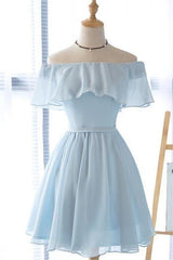 Bridesmaid Dresses Blushes, Short Prom Dress, Blue Homecoming Dresses, School Dance Dress, Ip1444