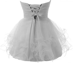 Formal Dresses Cocktail, Short Sweet 16 Blue Tulle Fitted Homecoming Dresses