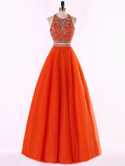 Evening Dresses Long Elegant, 2 Piece Prom Dresses, New Style Evening Gowns