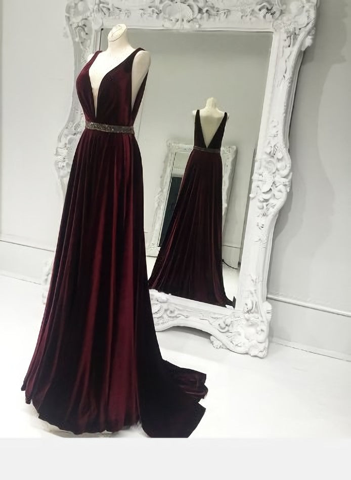 Wedding Dresses Shops, V-Neck Long Charming Women High Quality Occasion Evening Dresses