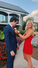 Best Prom Dress, Red Strapless Tight Homecoming Dress,22th Birthday Party Dress
