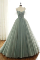 Bridesmaid Propos, Romantic Olivia Tulle Long Prom Dresses,Ball Gown Birthday Gowns