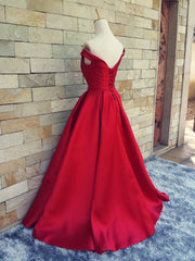 Homecomeing Dresses Long, Satin Off the Shoulder Long Party Dress, Junior Prom Dress