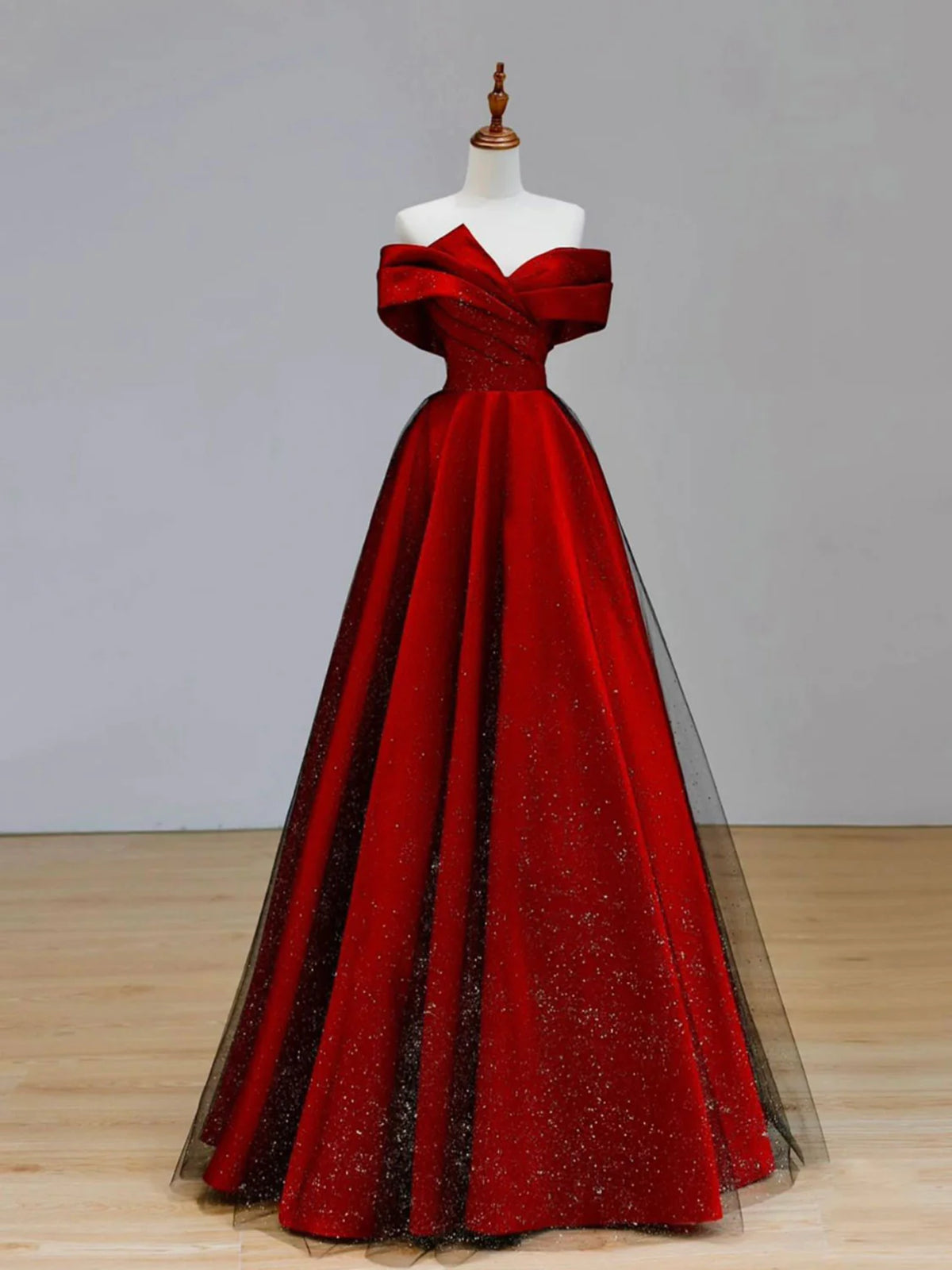 Mermaid Dress, Shiny Off the Shoulder Burgundy Long Prom Dresses, Wine Red Off Shoulder Formal Evening Dresses
