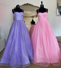 Formal Dresses Wedding Guest, Shiny Purple Pink Long Prom Dresses, Purple Pink Long Formal Evening Dresses