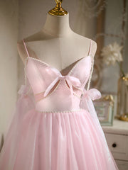 Party Dress Cocktail, Short Pink Beaded Prom Dresses, Short Pink Beaded Formal Homecoming Dresses