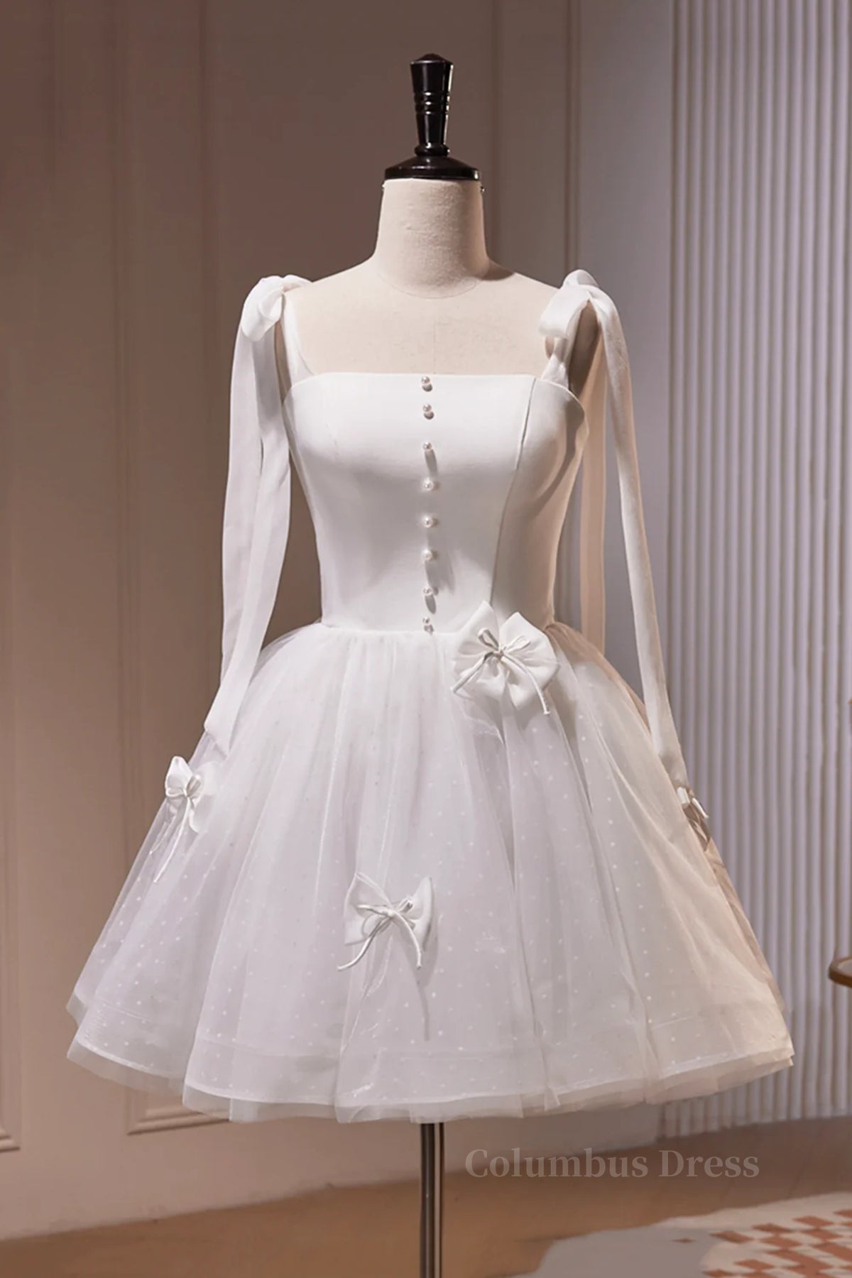 Evening Dress Ideas, Short White Prom Dresses, Short White Formal Homecoming Dresses