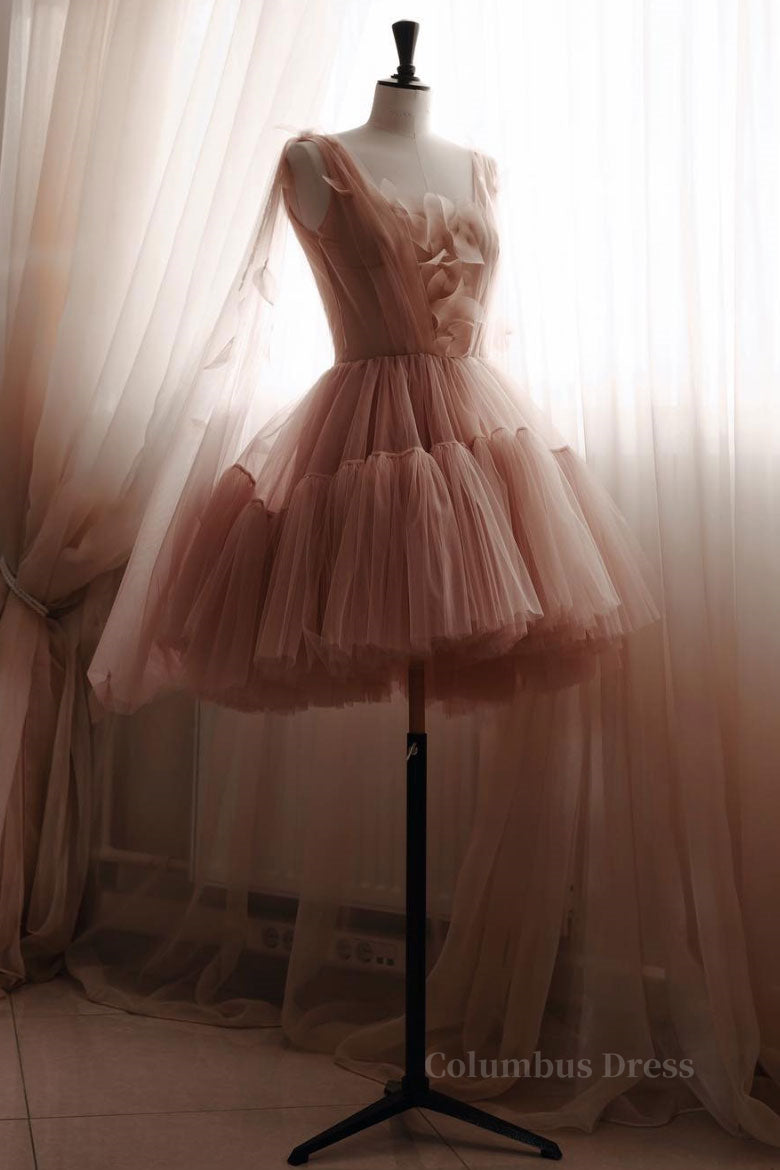 Homecoming Dress Website, Simple tulle short prom dress, tulle homecoming dress