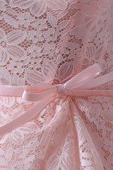 Simple Dress, Sweet Tulle & Lace Bateau Neckline Floor-length A-line Prom Dresses With Belt