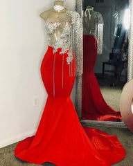 Party Dresses Casual, Tassel Prom Dresses, One Shoulder Prom Dresses, Mermaid Prom Dresses, Red Prom Dress