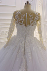 Wedding Dress Cost, Trendy Sweetheart Long Sleevess Ivory Ball Gown Wedding Dress