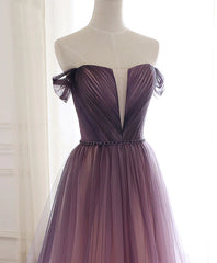 Formal Dress Store, Tulle Gradient Long Formal Gown, A-line Floor Length Party Dress