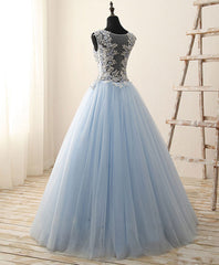 Bridesmaides Dresses Fall, Unique Round Neck Tulle Lace Long Prom Dress, Long Evening Dress