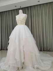 Engagement Photo, Unique Sweetheart Neck Tulle Long Prom Dresses, Tulle Graduation With Beading Sequin