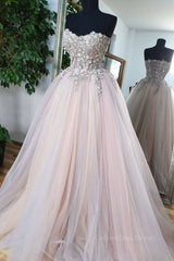 Prom Dress Ideas, Unique sweetheart tulle lace formal dress tulle lace evening dress