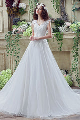 Weddings Dresses Styles, V-Neck A-Line Wedding Dresses