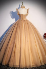 Party Dress White, Sweet Tulle Long Prom Dresses, Lovely A-Line Princess Dresses