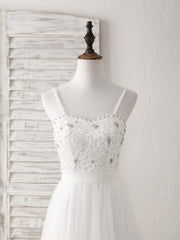 Bridesmaid Dresses Purple, White Sweetheart Neck Tulle Beads Long Prom Dress White Evening Dress